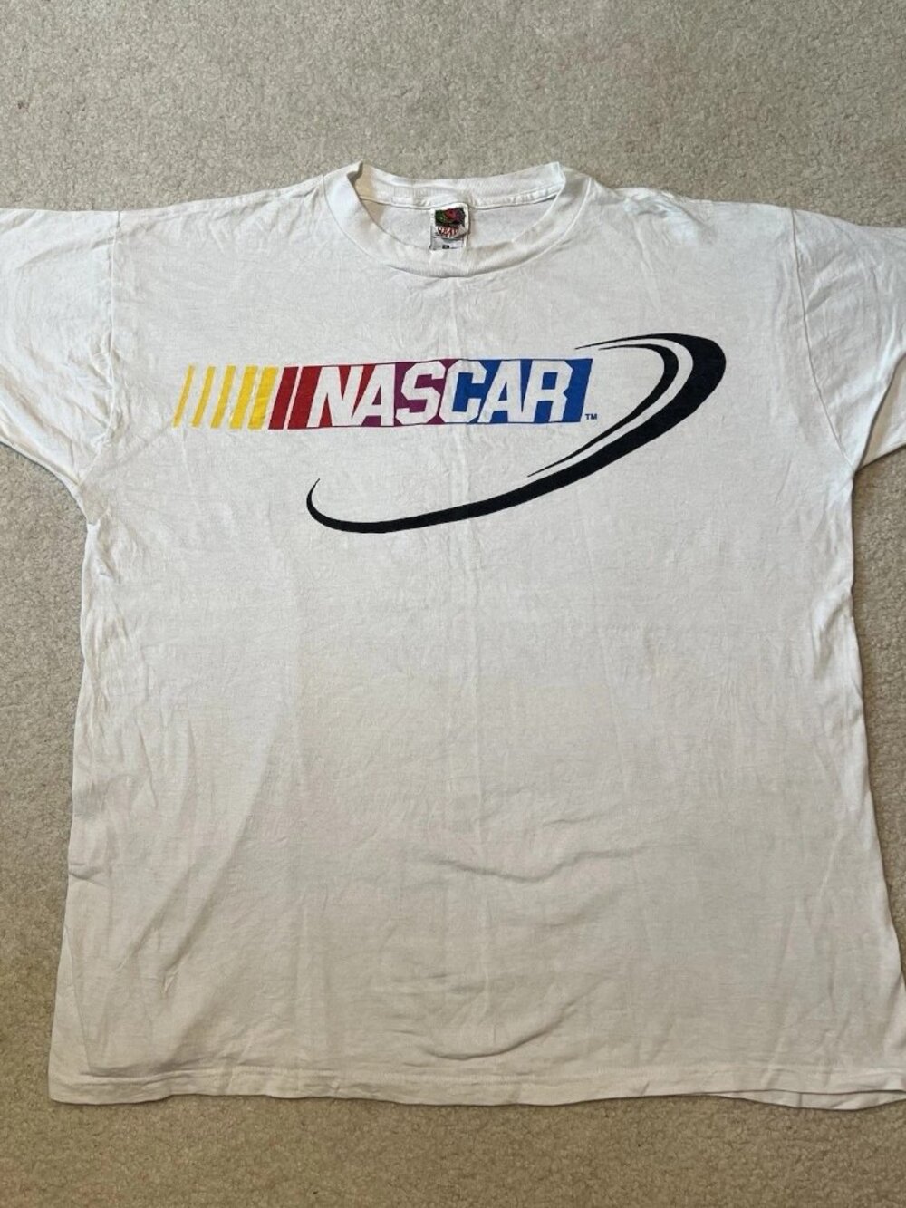 Vintage 1999 NASCAR XL Shirt 3M Refinish Products Compressed Car Graphic White